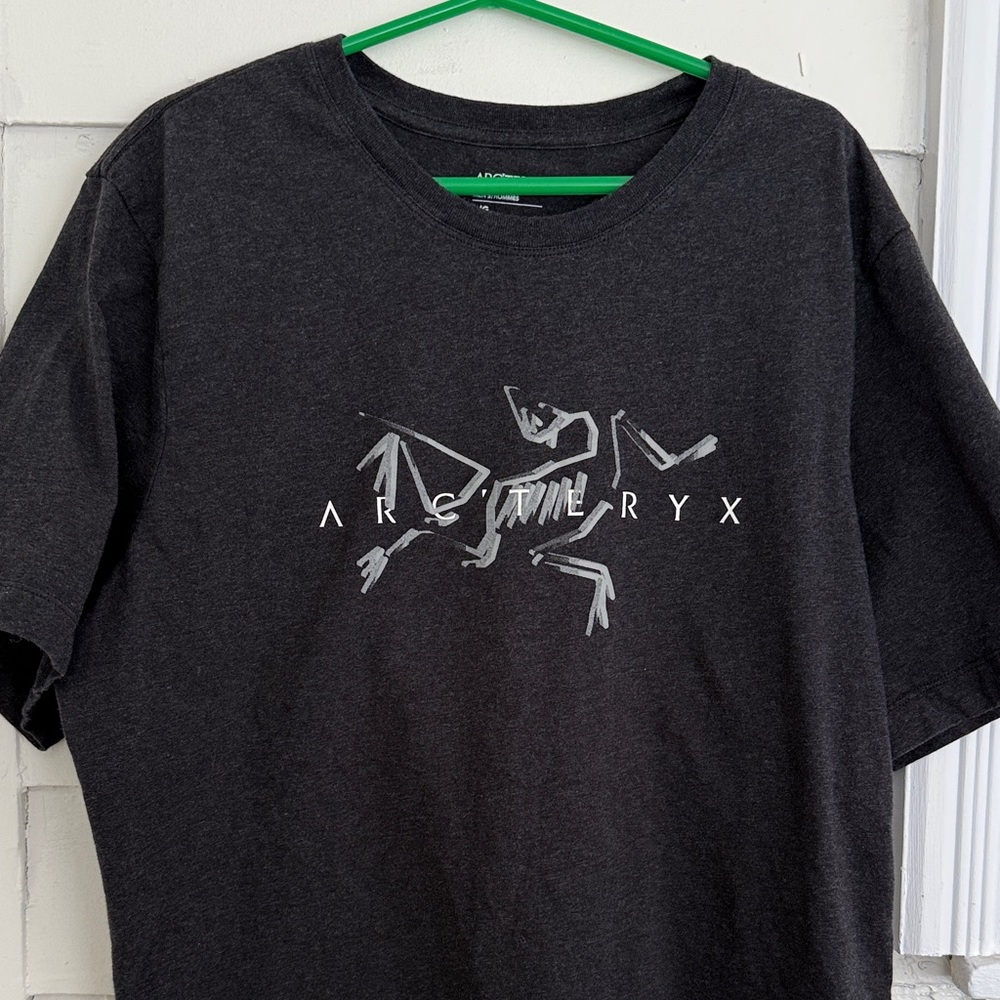 Arc'teryx Finger Paint Charcoal Heather Logo T-shirt Large